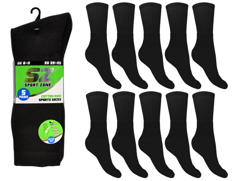 main-sportsokken-zwart-10-paar-sportzone-sport-socks