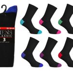 Mens 12 pack colored H&T sock